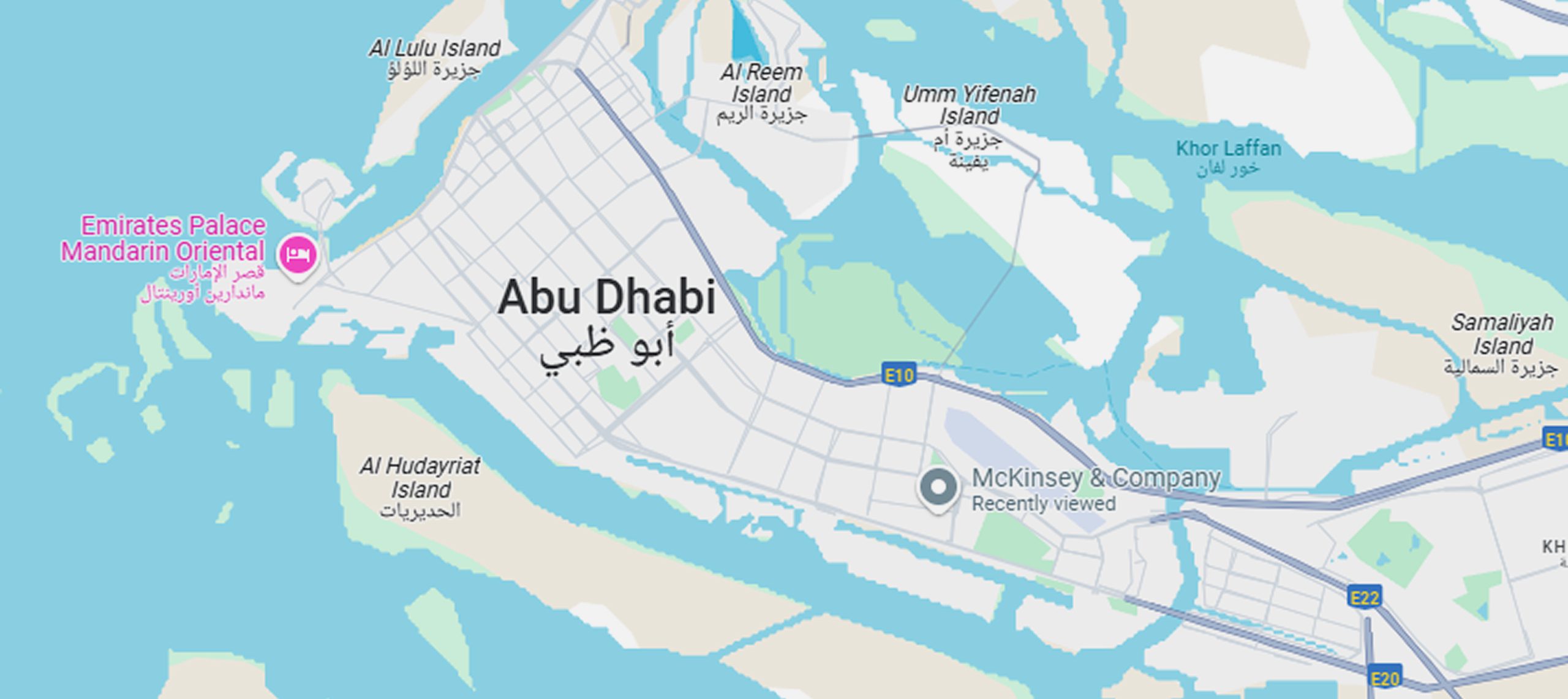 Abu Dhabi map